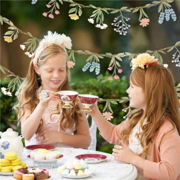 Wildflower Garland Flower Banner 2pcs Woodland Party Baby Shower Fairy Decor - Picture 4 of 7